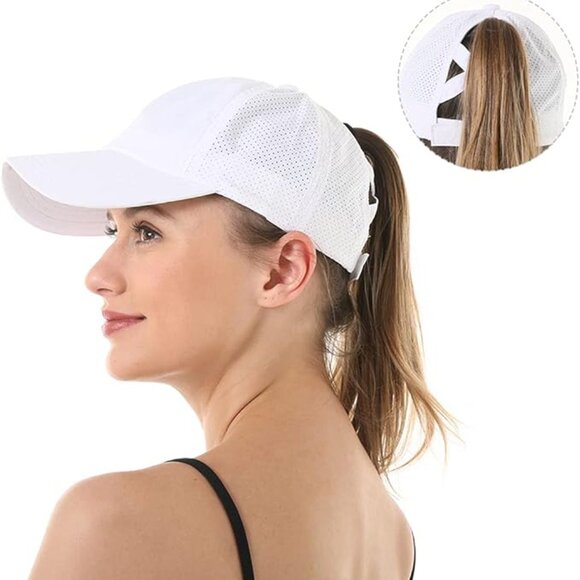 Set of two (2) women's ponytail hats baseball caps - Picture 2 of 12